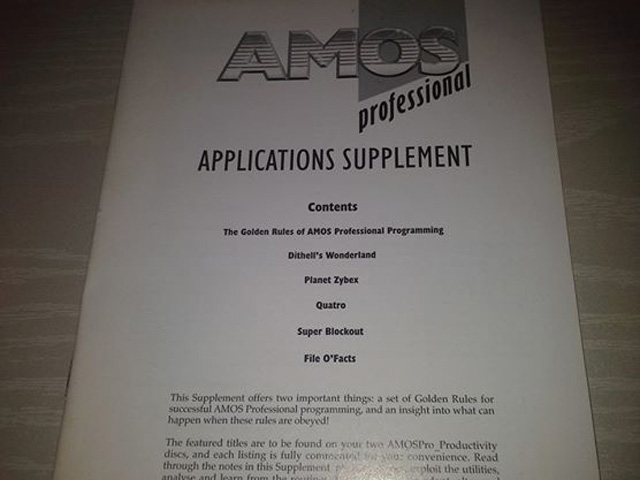 1er page du livre Amos pro