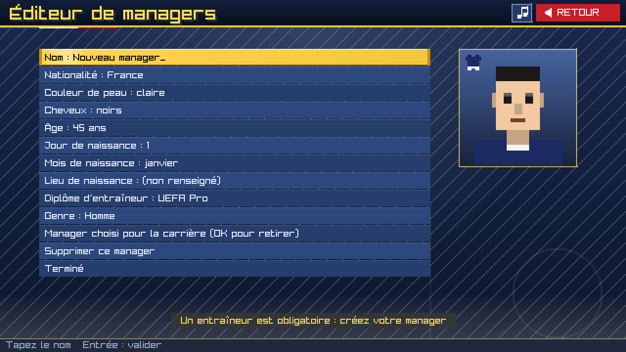 Éditeur de managers